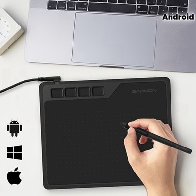 GAOMON S620 Grafiktablet   8192 Druckstufen,4 Express-Tasten,Stift ohne Batterie