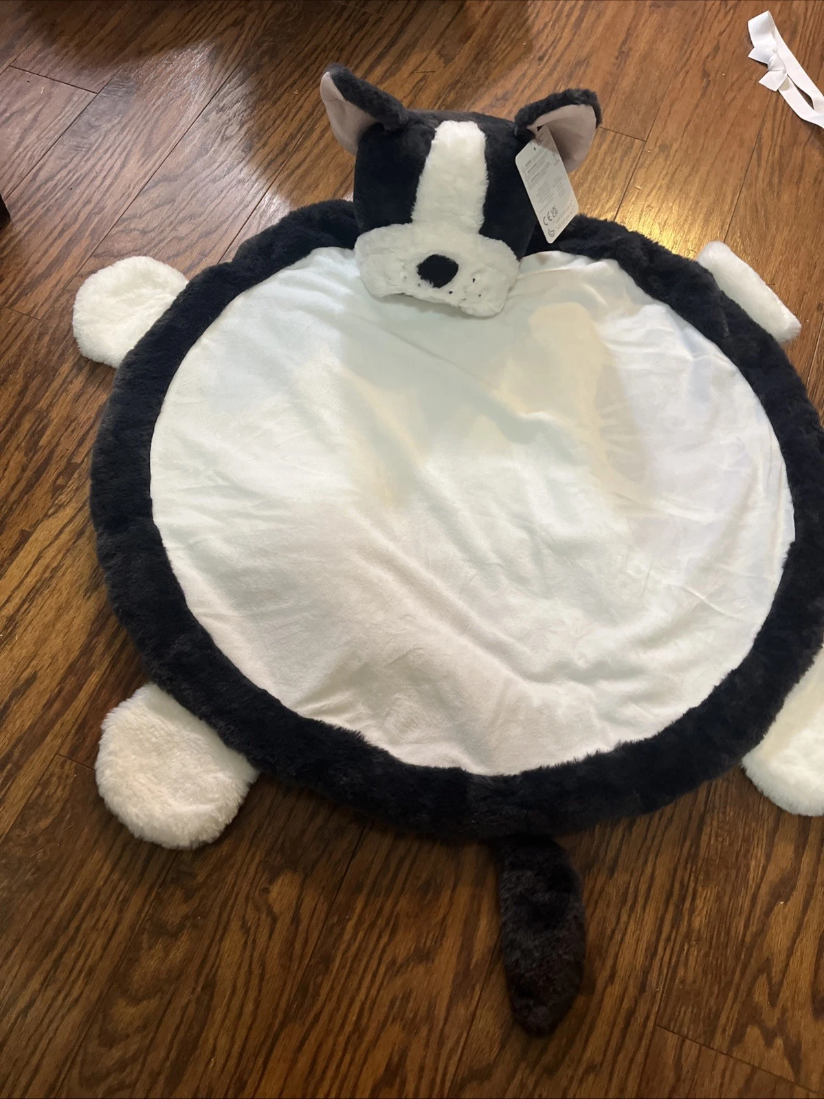 Pottery Barn Kids Baby Play Mat 27" Bulldog Puppy, Soft Lovey Tummy Time NWT