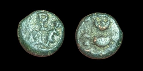 Pulicat Copper Coin Dutch India 1646 KM35 1 Cash Circulated Rare