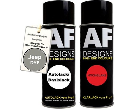 Spraydose für Jeep DYF Platinum Beige Metallic Basislack Klarlack Sprühdose 400m