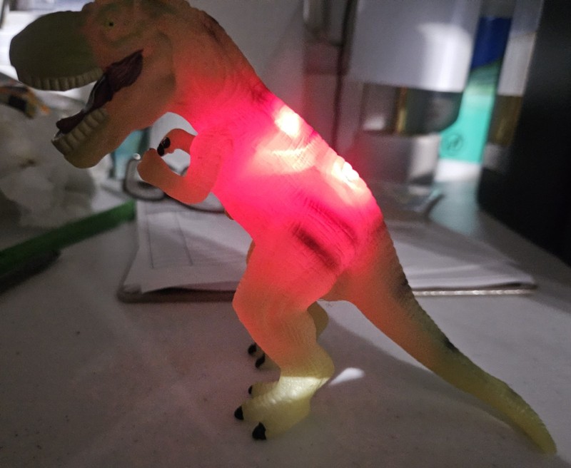 TYRANNOSAURUS REX  5x5"  FIGURE Roars!  Lights Up