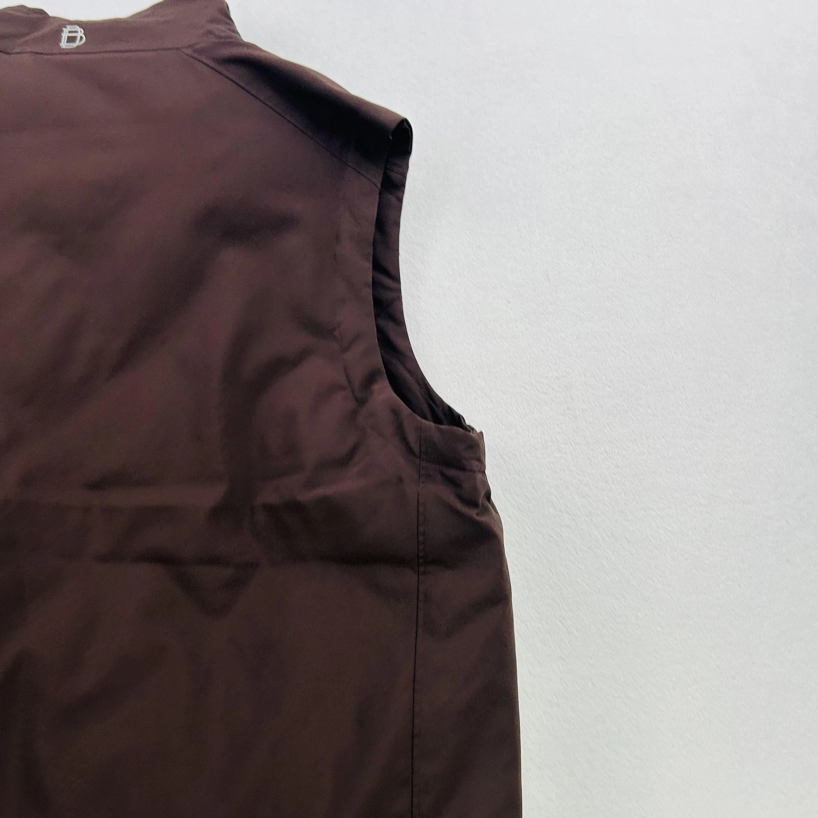 B. Draddy Vest Mens Large Brown Lawrence Goose Down Puffer Golf Full Zip NEW! image 19