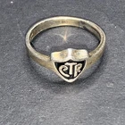 STERLING SILVER .925 Lot Ring R38 Sz 7 CTR Christ Driven Faith Love Jesus Cross