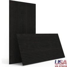 Acoustic Wood Wall Panels 3D Sound Absorption Peel  Stick Home Theater Decor US