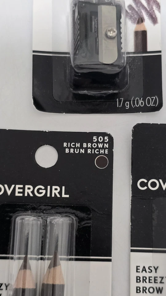 Covergirl Easy Breezy Brow Fill+Define Pencil Crayon # 505 Rich Brown Lot Of 4 - Image 3 of 4