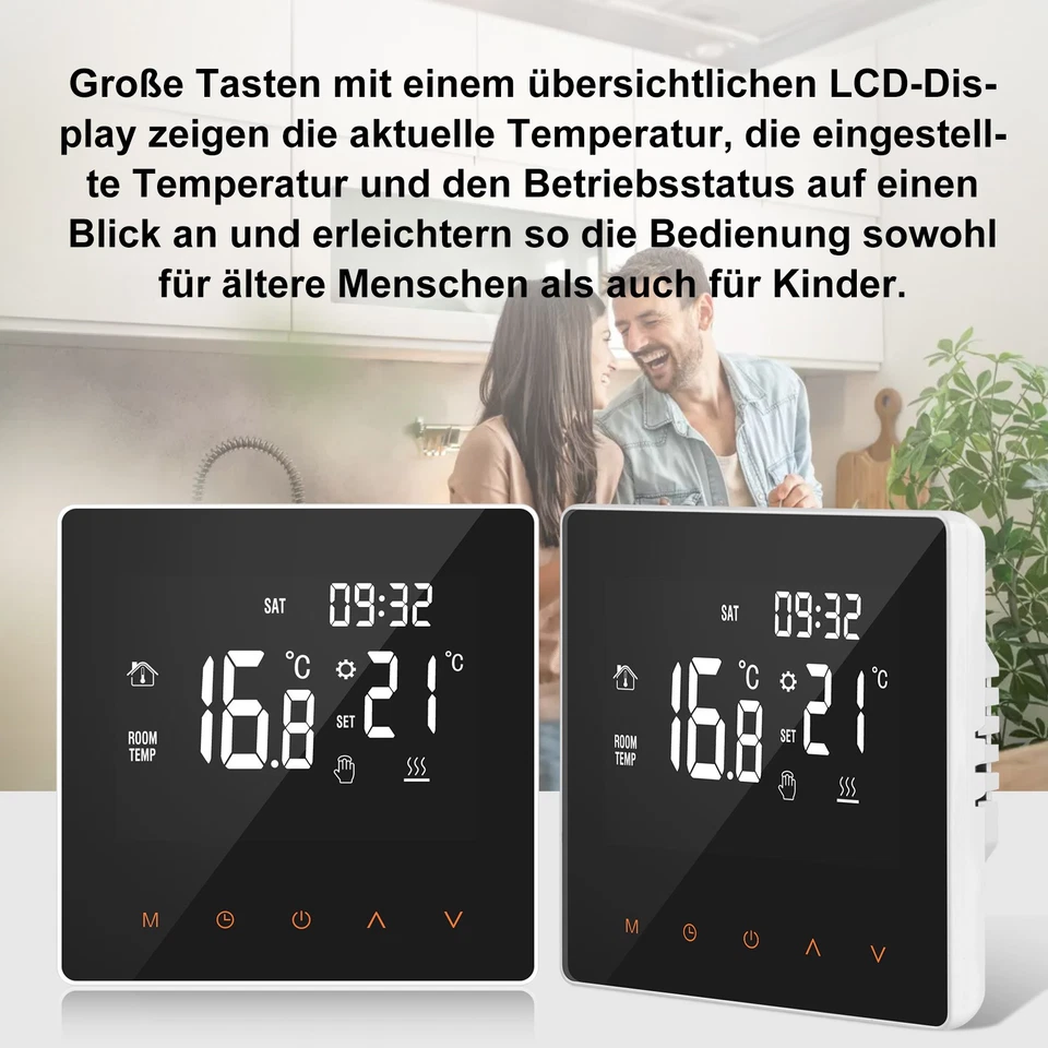 New Thermostat LED Display Elektrische Heizung Controller Temperaturbereich - Bild 4 von 4