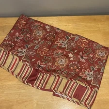 Waverly Navarra Farmhouse Scalloped Valance Rod Pocket Window Curtain 52x19”