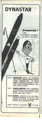 REKLAME WERBUNG 1963 DYNASTAR Komplettes Skifahrerpaket