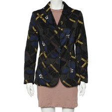 Marni Multicolor Printed Cotton Button Front Blazer M