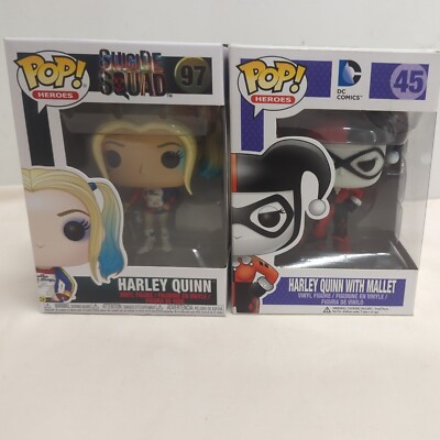 Funko Pop Birds Of Prey Lot Of 2 Harley Quinn with Mallet 45