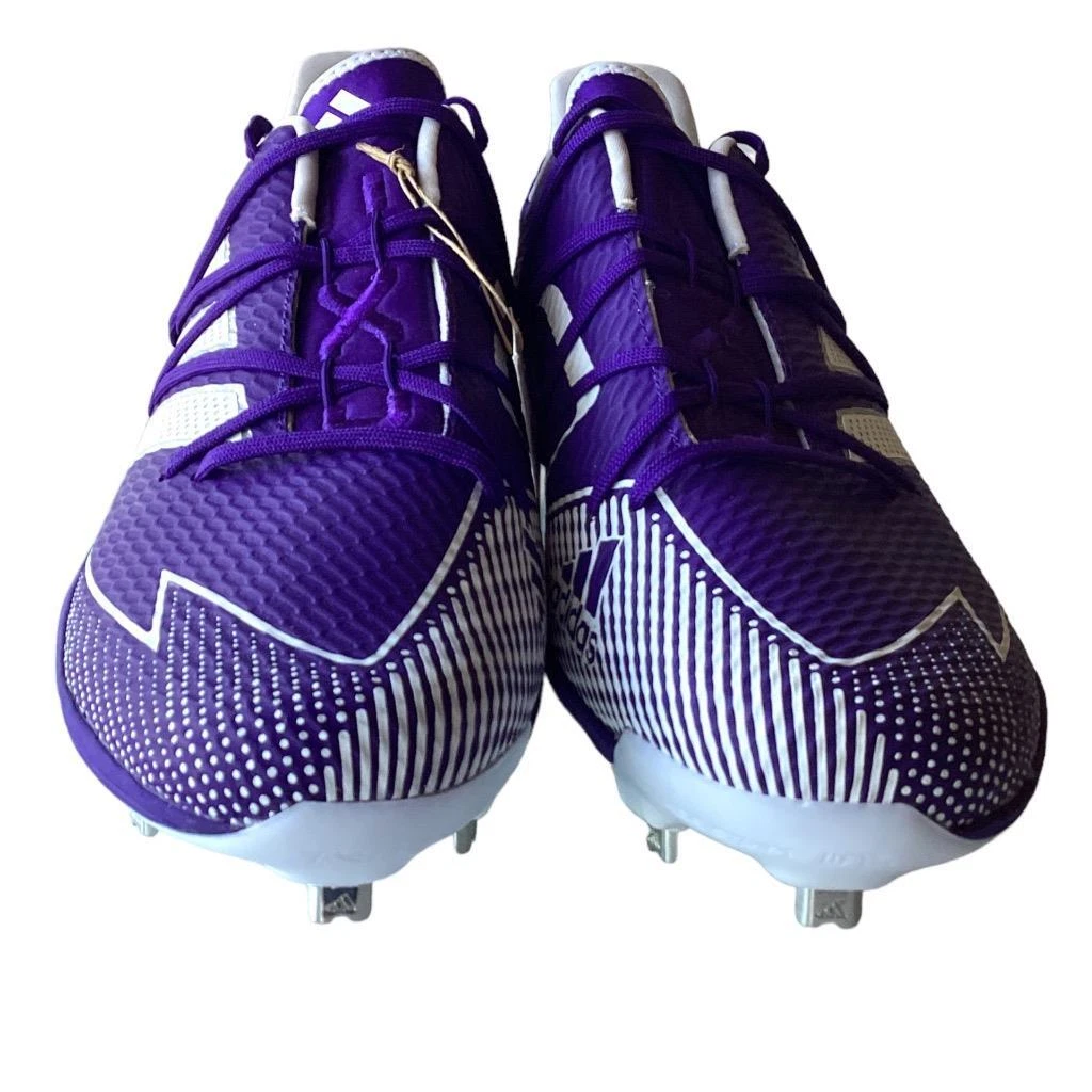 Purple adidas shop baseball cleats