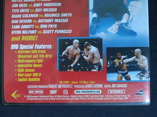 UFC Hits The Best Battles in UFC History Volume 1 DVD 2000 SEG Sports - Picture 4 of 7