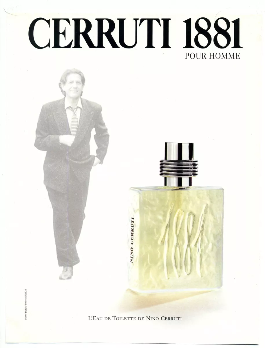 1995 Publicit Parfum NINO CERRUTI 1881 pour Homme publicity