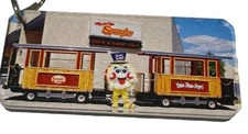 Vintage Spangler Dum Dum Suckers Candy Train Advertising Keychain Key Ring Chain