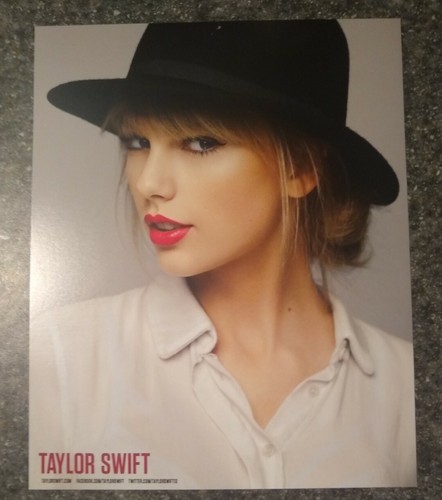 Taylor Swift Red Era 8x10 Photograph Black Hat/White Shirt