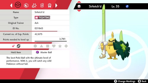 Pokémon Espada y Escudo Formas Galarianas 6IV Bajos Niveles Sosteniendo Bolas Maestras - Imagen 24 de 28
