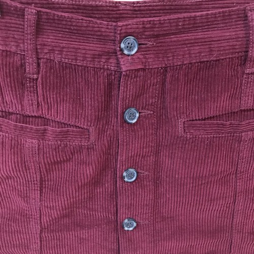 Falda de pana para mujer American Eagle Outfitters talla 6 alta altura línea marrón - Imagen 3 de 8