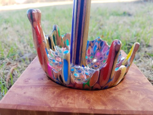 Floating Cup Colored Pencil Carving (sculpture) - Picture 5 of 12