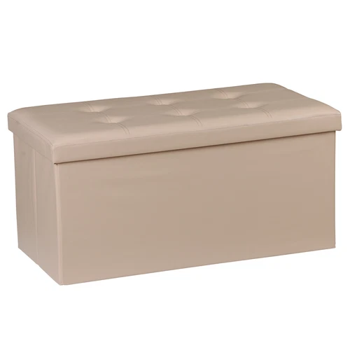 Folding Storage Ottoman Bench Foot Rest Foot Stool for Bedroom Entryway Indoor - Imagen 74 de 93