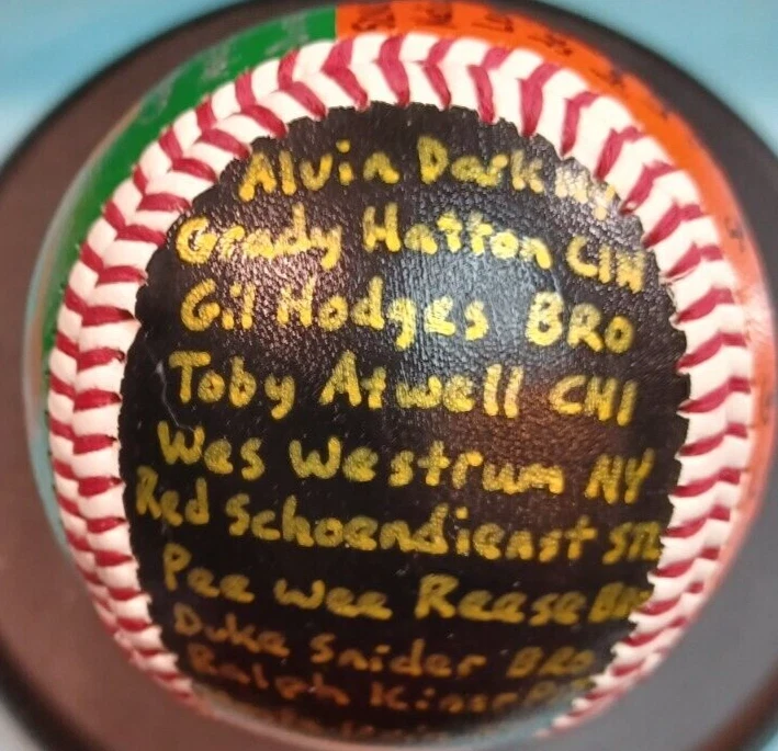 HAND PAINTED BASEBALL 1952 NATIONAL LEAGUE ALL-STAR TEAM JACKIE ROBINSON MUSIAL+ - Изображение 2 из 4