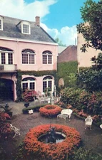 Maison Montegut Patio New Orleans Louisiana Vintage Chrome Post Card