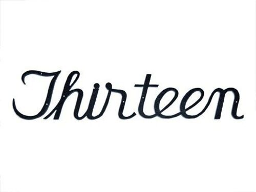 Script Style Address House Numbers Written Word Cursive Font Black Small Size - Picture 1 of 31