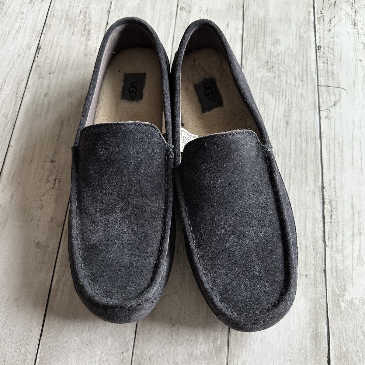 UGG Black and Gray Men\'s Loafers UGGs Bracken Gray Canvas Slip On Loafers Sneakers Shoes  main image 2
