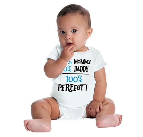 Mommy Daddy Cute New Mom and Dad Shower Gift Newborn Baby Boy Girl Infant Romper - Picture 6 of 12
