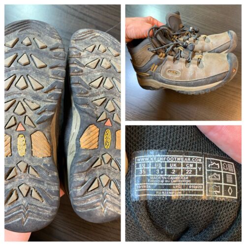 Keen Footwear Youth Targhee Mid Hiking Trail Boots Size 3 Drawcord Outdoors