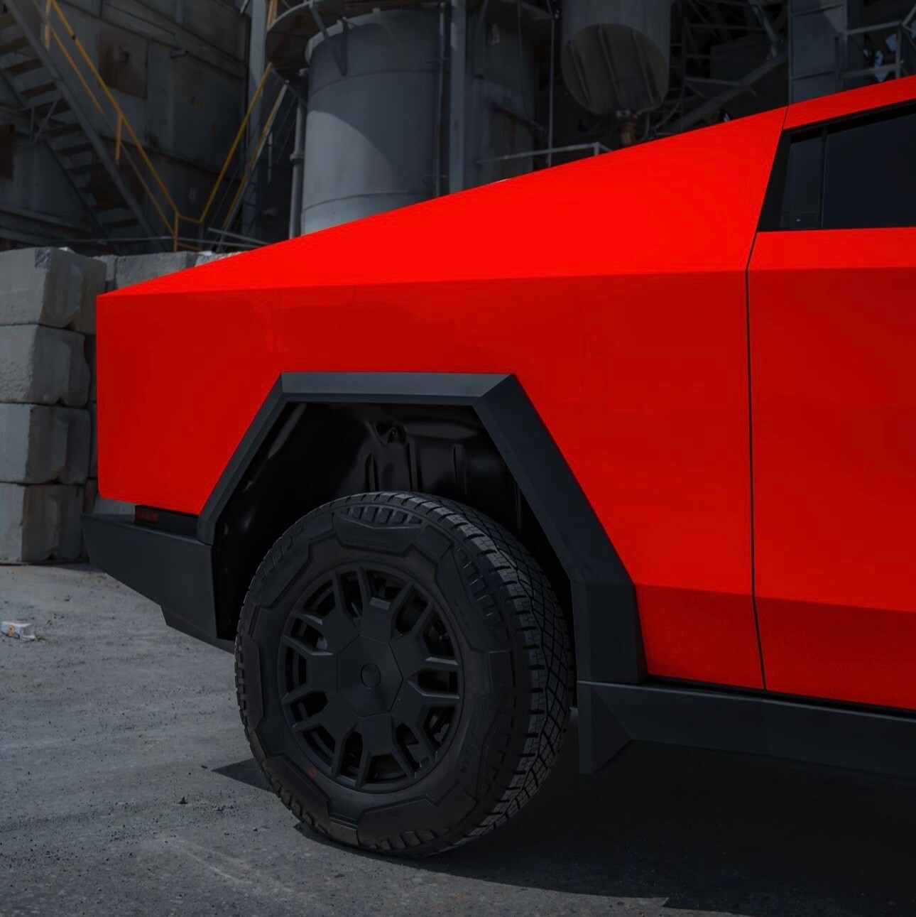 Cybertruck DIY PPF Paint Protection Film Wrap Color Change Gloss Ferrari Red
