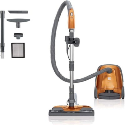 Kenmore 81214 200 Pet Friendly Canister Vacuum  HEPA 2-Motor 3 Tools Orange