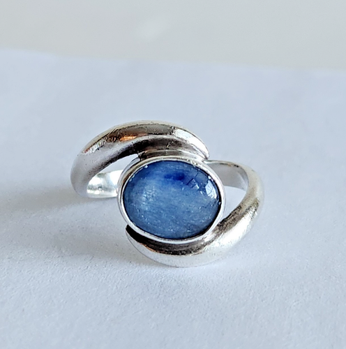 Kyanite Ring – 925 Sterling Silver – Vintage Women's Ring – Size 6.5 – 4g