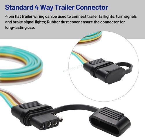 Arnés de cableado de enganche de remolque plano de 4 vías conector en T para Toyota Prius 2004-2009 - Imagen 5 de 5