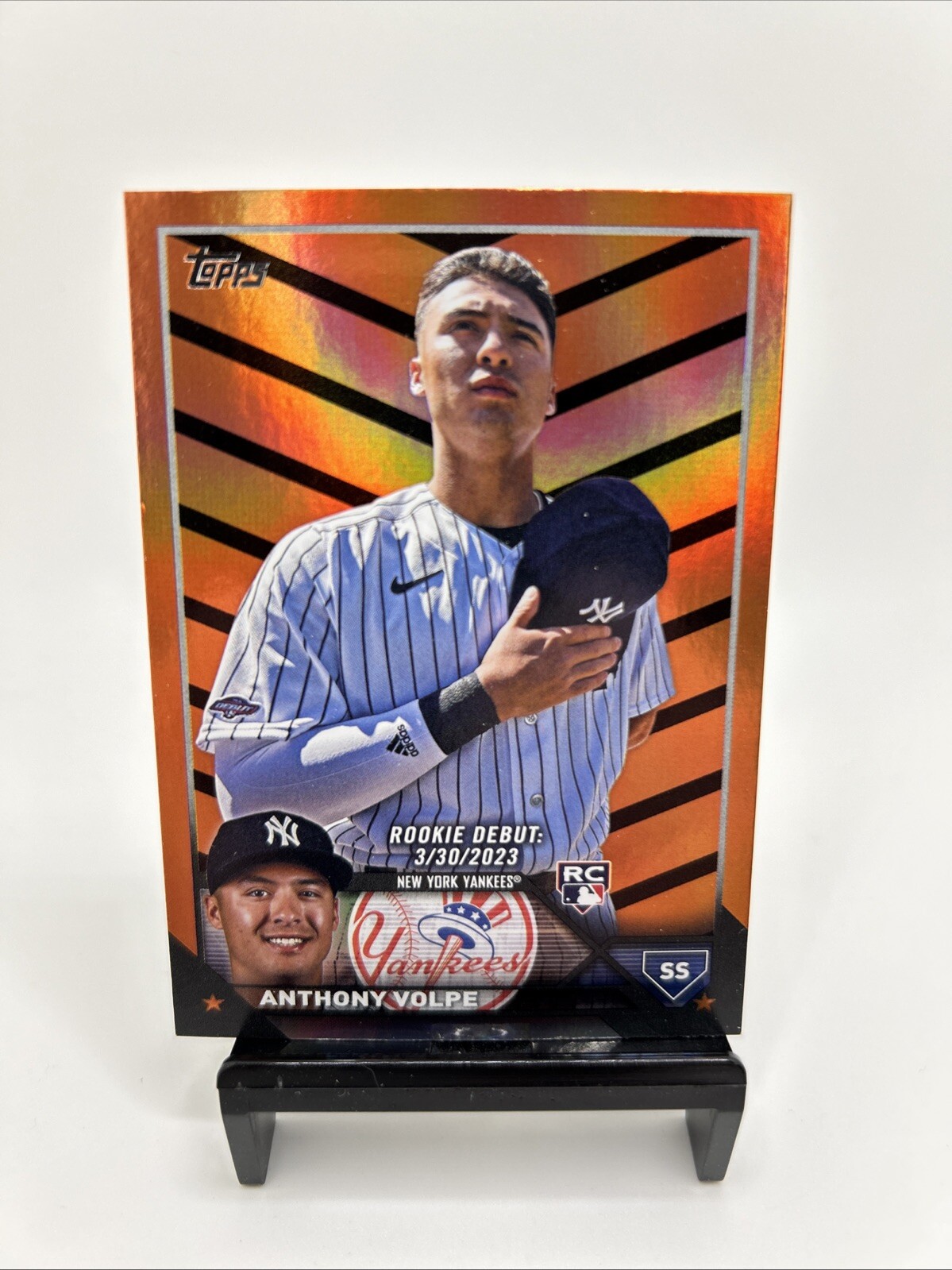 2023 Topps Chrome Update Series Anthony Volpe (RC) -Rookie Debut Halloween Foil