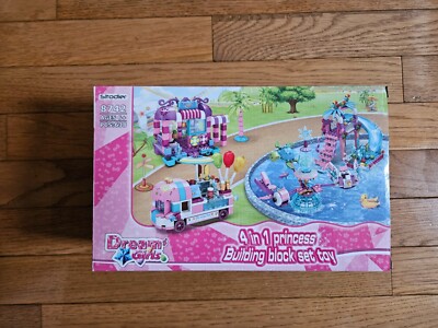 Sitodier Girls Building Blocks Toys 638 Pieces 4 Models Princess Building Bricks