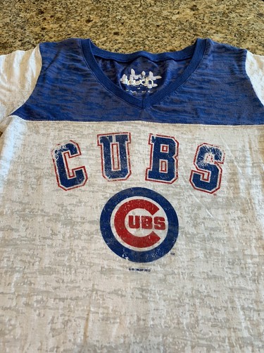 CHICAGO CUBS WOMEN'S T-SHIRT TOUCH BY ALYSSA MILANO Medium BASEBALL SHIRT MLB