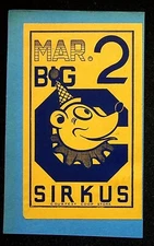 Vintage Big C Sirkus Sticker Decal Vaudeville 3" x 5" Circus