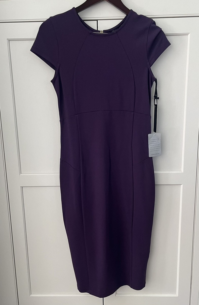 Felicity Coco Ward Seamed women's purple dress M NWT