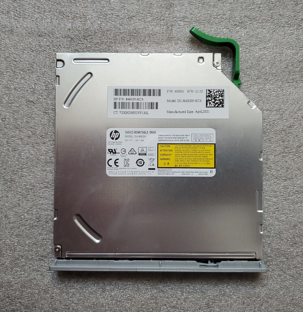 HP TP01 DVD RW Drive With Silver Front Bezel 849055-HC3