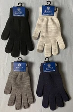 Winter Essentials Gloves Black Lt Gray Dk Gray Blue - Choose - NEW