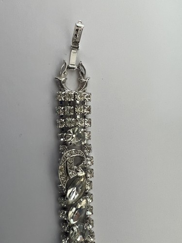 Vintage Weiss Rhinestone Crystal Bracelet Earrings Set - Picture 12 of 16