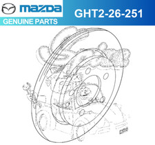 Mazda Genuine Rear Disc Brake Rotor 2014-2019 Mazda 6 GHT2-26-251