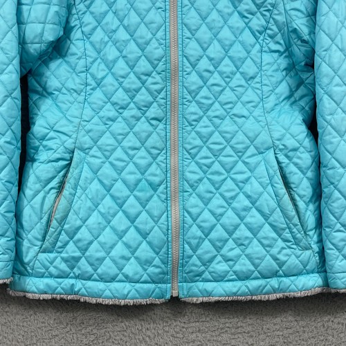 The North Face Jacket Girls XL Reversible Fleece Fuzzy Outdoors Hiking Youth - Picture 3 of 12