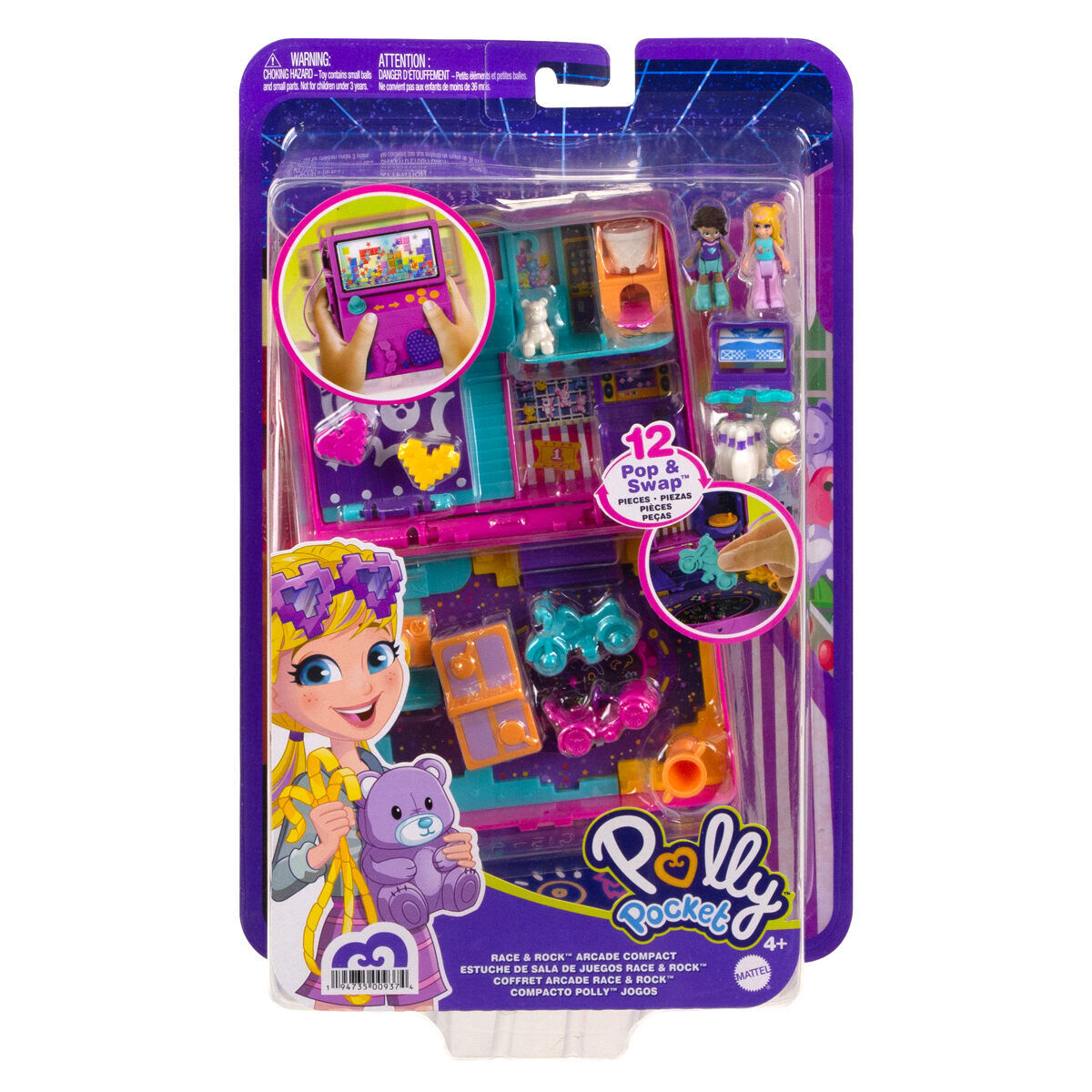 Mattel Polly Pocket Big Pocket World 12 Pop & Swap Pieces Kids Play Toy  Assorted