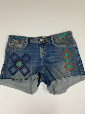 Allen B Womens Shorts 4 blue Denim jeans  style
