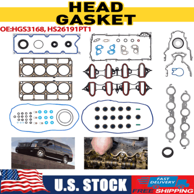 Complete Engine Gasket Set For Chevrolet Express 1500 5.3L 4.8L V8 (2004-2008) - Lower Block Repair 7 thumbnail image