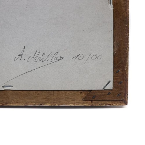 *Gemälde auf Pappe ◆ A. Müller ◆ Maler des 19./ 20. Jahrhunderts ◆ Holzrahmen ◆ - Picture 2 of 3