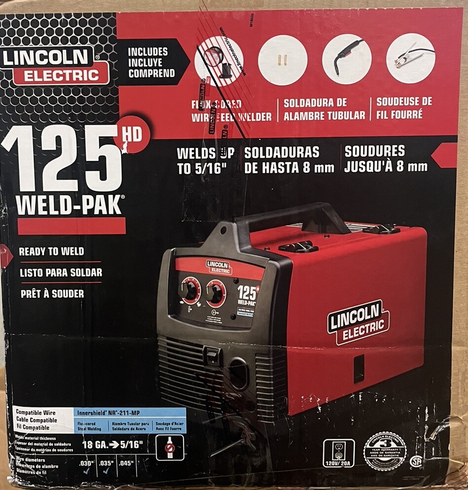 Lincoln Electric 125Amp WeldPak 125 HD FluxCored Welder 15082664941