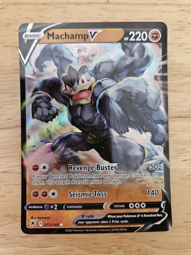 Machamp V 072/189 Astral Radiance NM Ultra Rare Pokemon Card