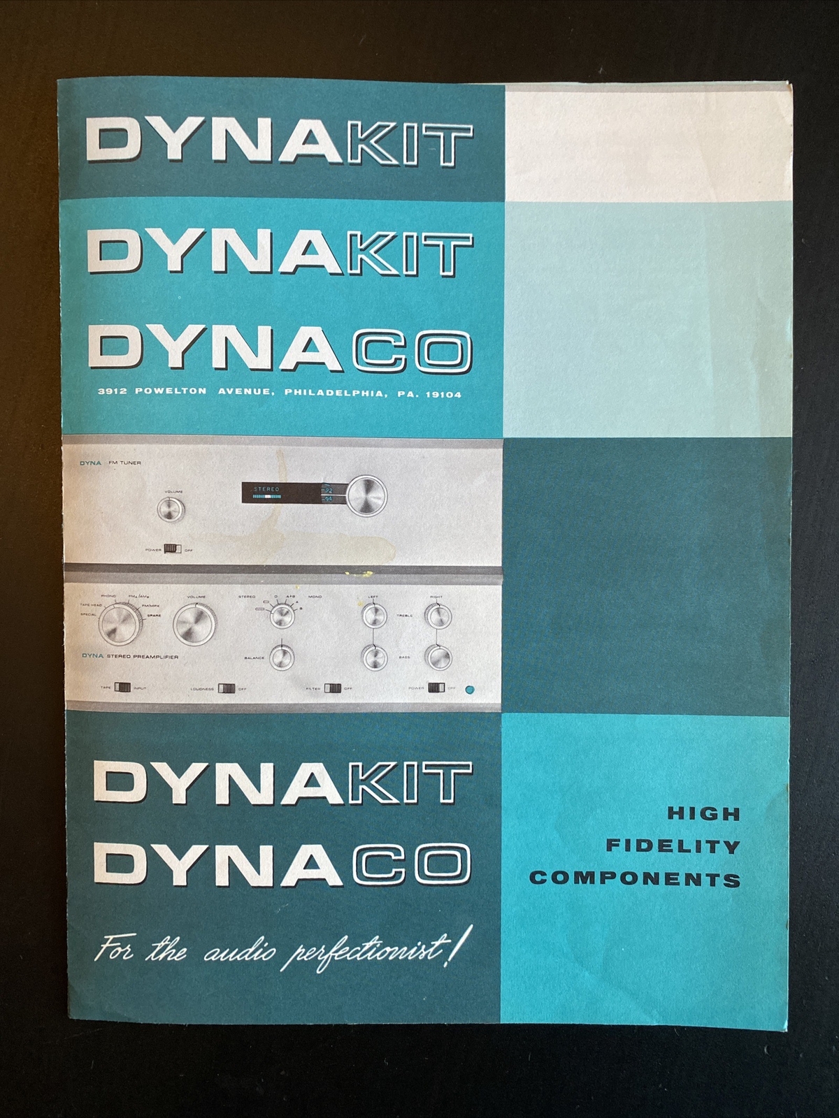 Vtg Orig Dynaco Dynakit High Fidelity Components Fold Tri-Fold Brochure 1965 EUC